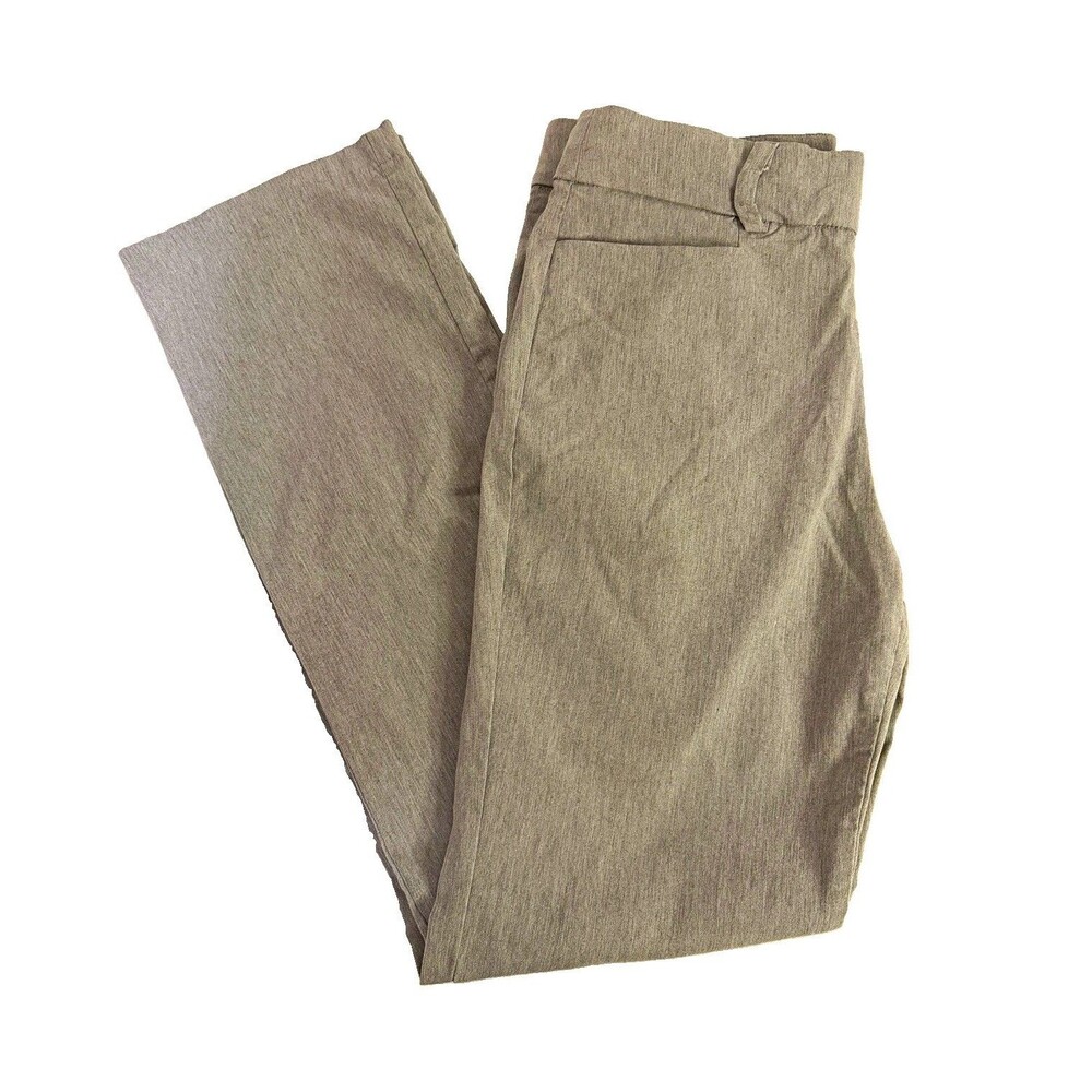 Maurices Women’s Gray Dress Pants M Straight Leg Stretch Pockets 30" Inseam